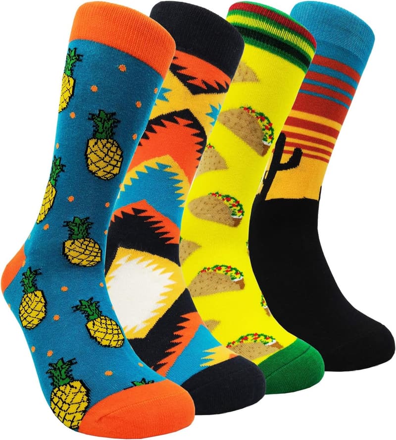 Novelty Men's Cotton Dress Socks