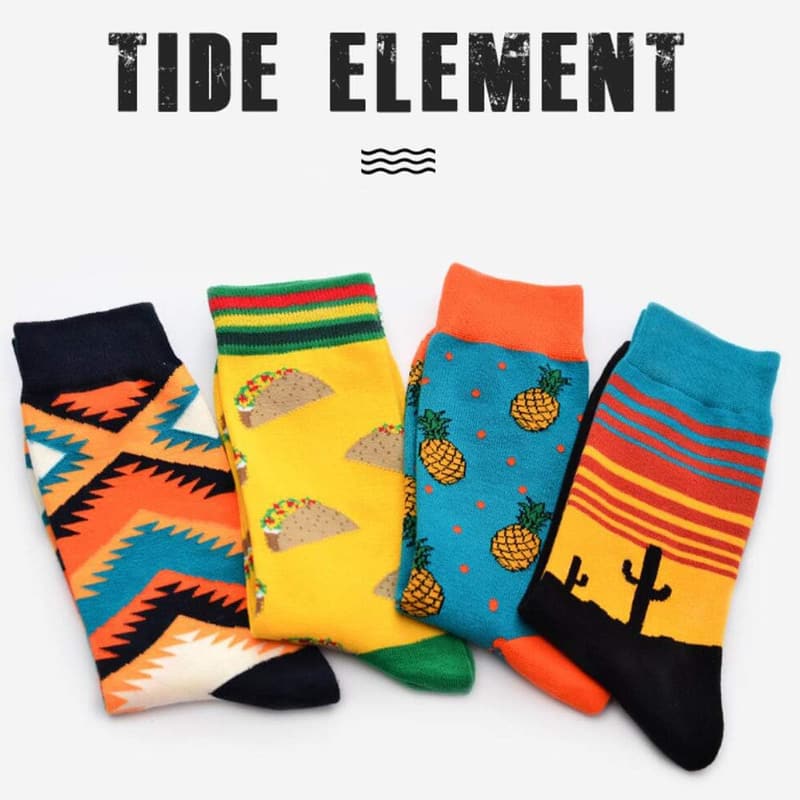 Novelty Men's Cotton Dress Socks