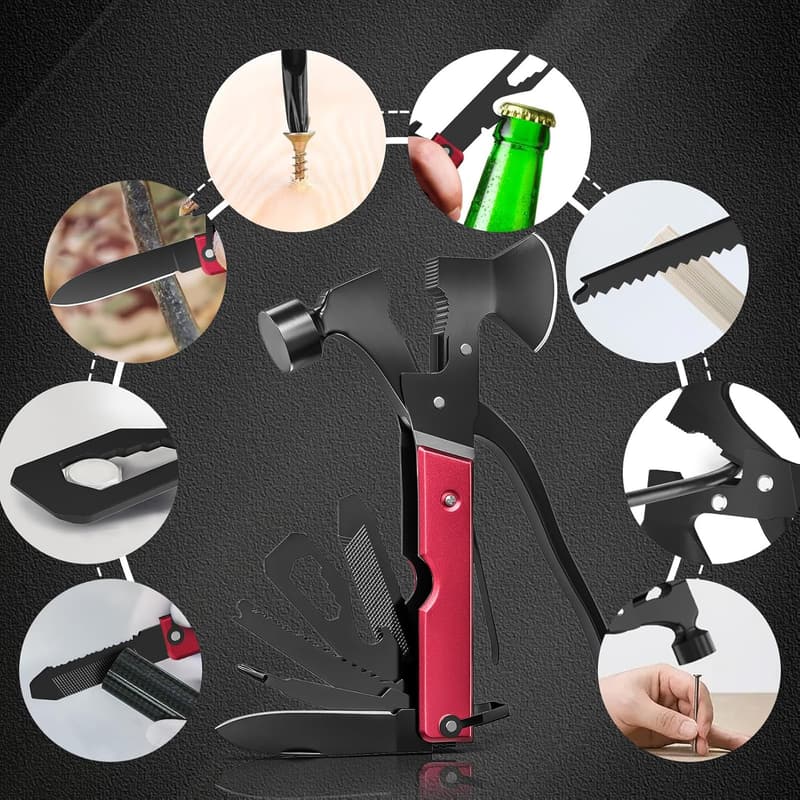Father's Day Multitool Axe: 15-in-1 Camping Essential