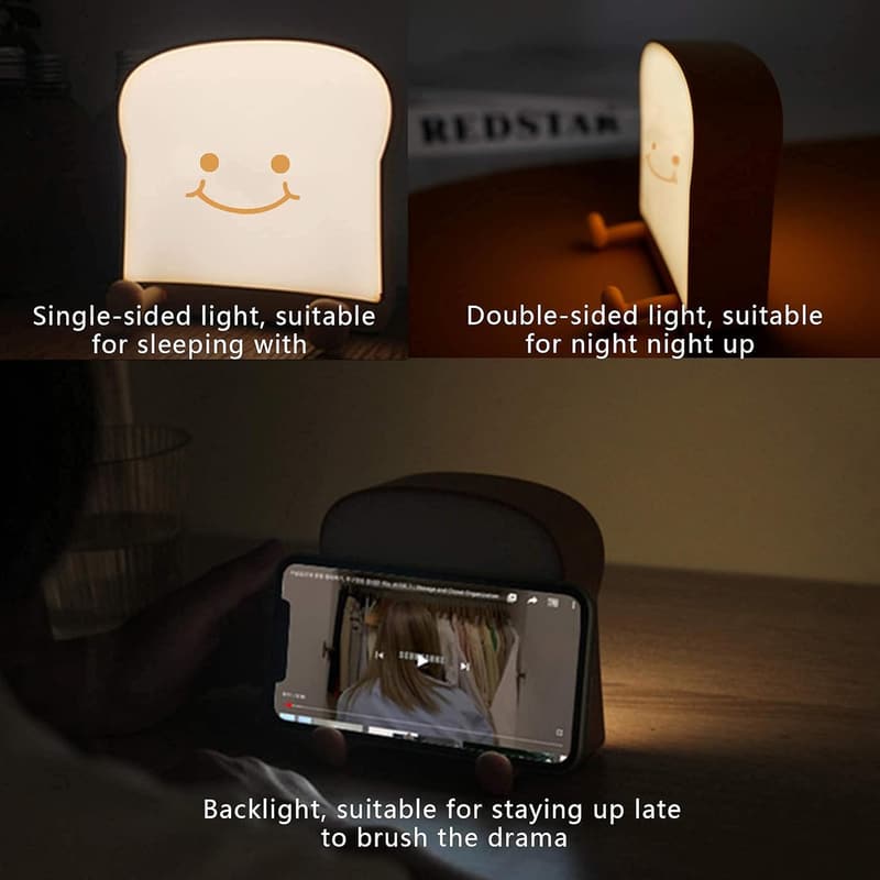 Graduation Gift Toast Lamp, Smiling LED Night Light