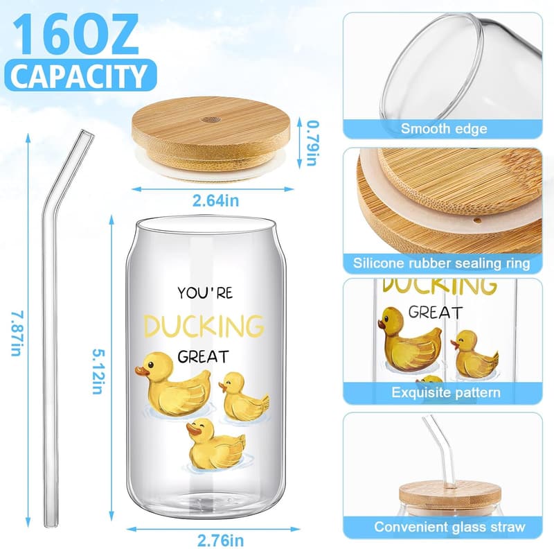 Employee Appreciation Animal Pun Glasses, 16 oz Set of 12