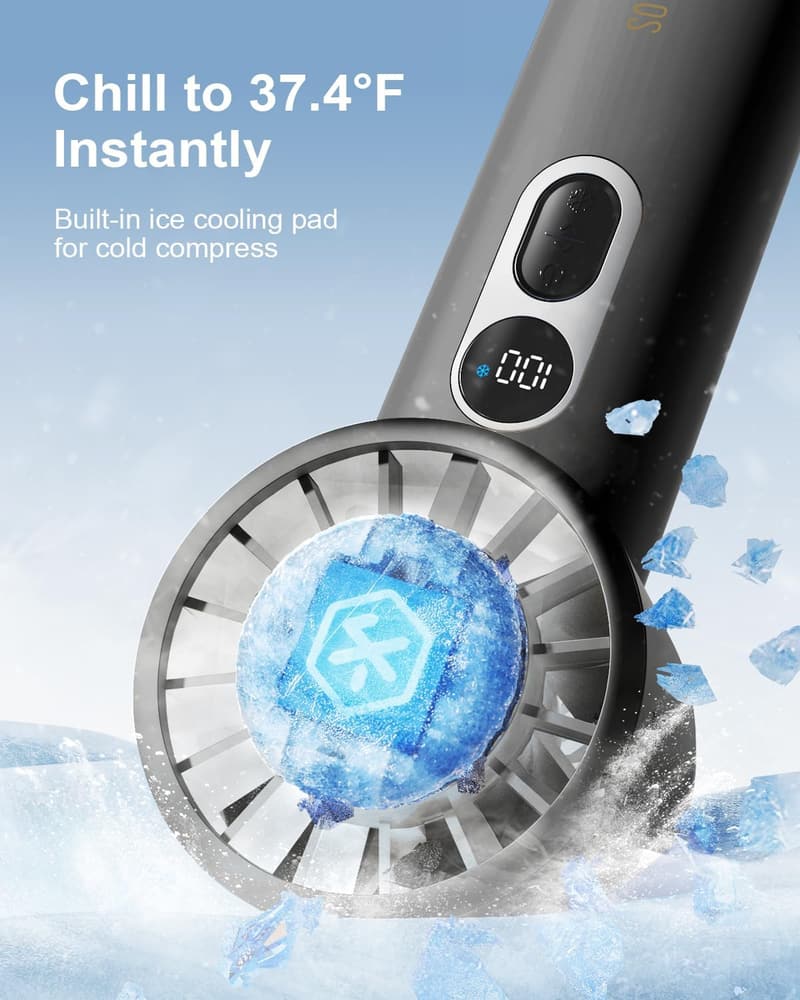 Portable Handheld Turbo Fan with USB-C & Quiet Operation