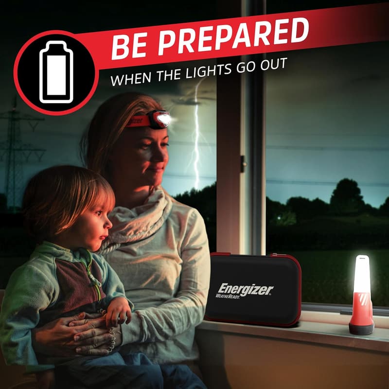 Power Outage Kit: LED Flashlight & Headlamp Combo