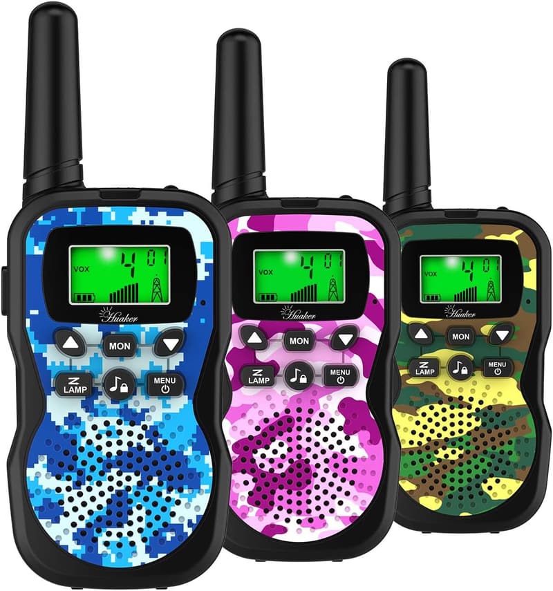 Kids' Walkie Talkies 3-Pack with Flashlight & LCD