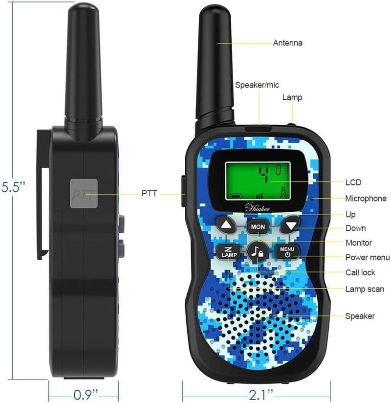 Kids' Walkie Talkies 3-Pack with Flashlight & LCD