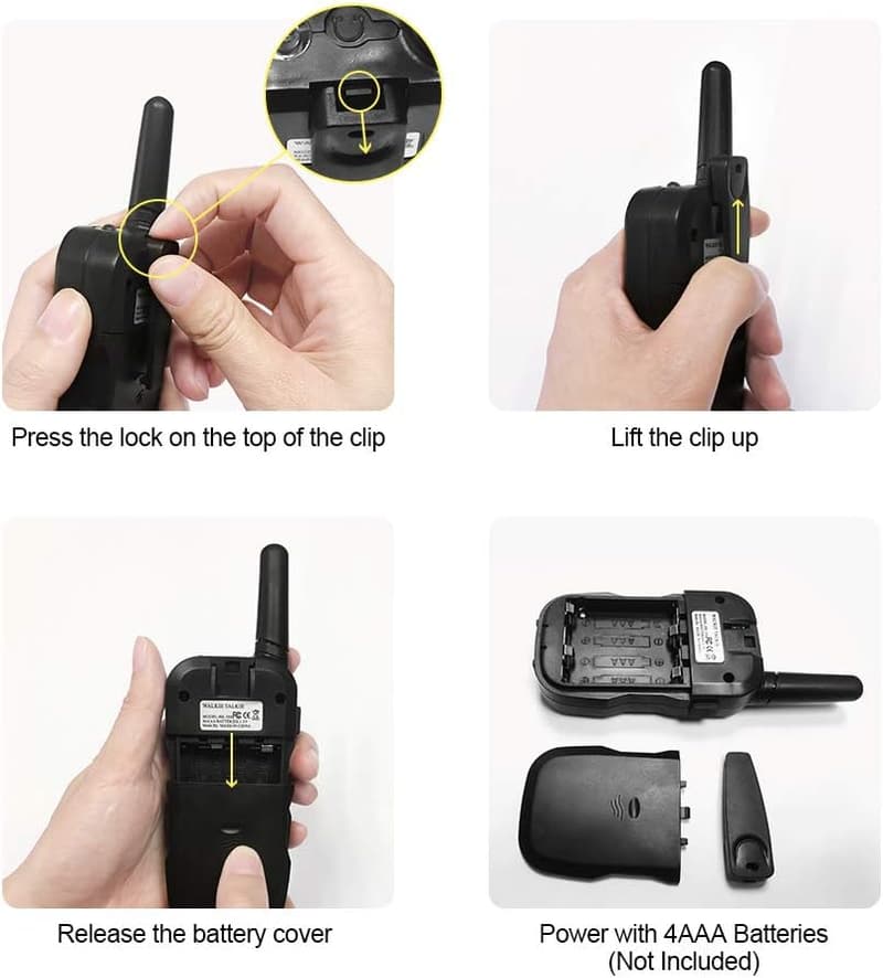 Kids' Walkie Talkies 3-Pack with Flashlight & LCD
