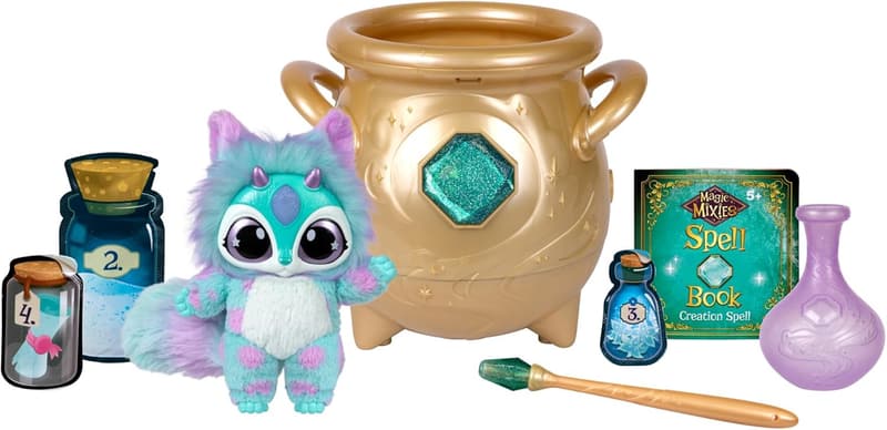 Magic Cauldron with Plush Toy and Spell Book