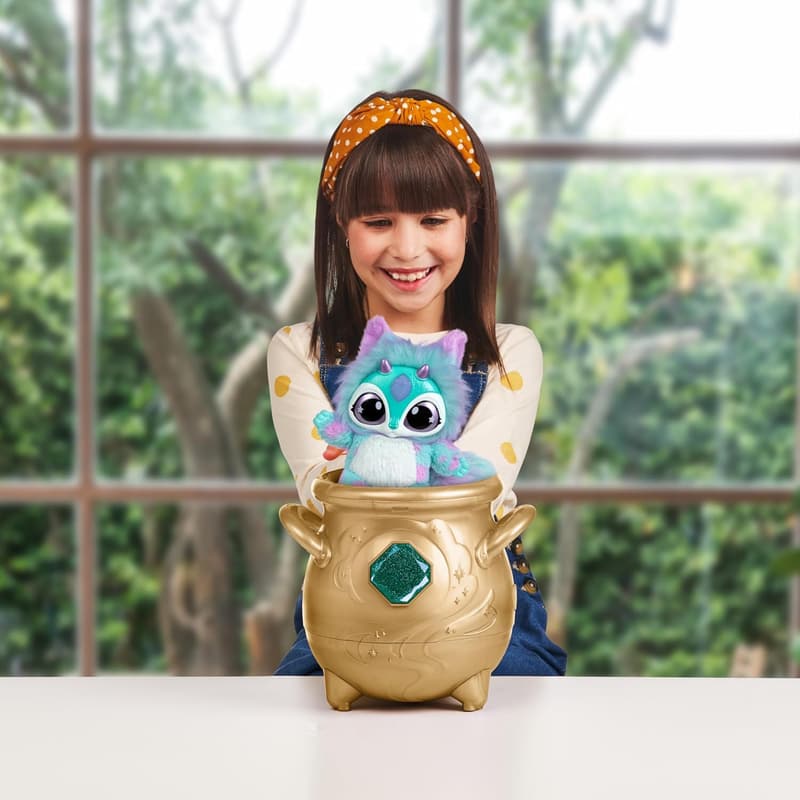 Magic Cauldron with Plush Toy and Spell Book