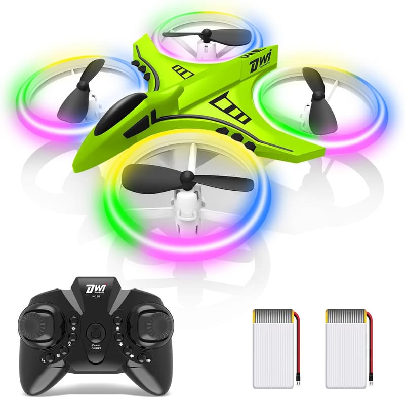 Mini Drone with LED Lights for Kids & Adults, Green