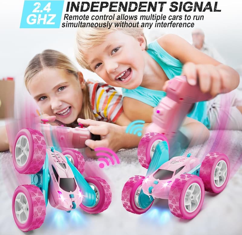 Girls' Birthday Pink 360° RC Stunt Car