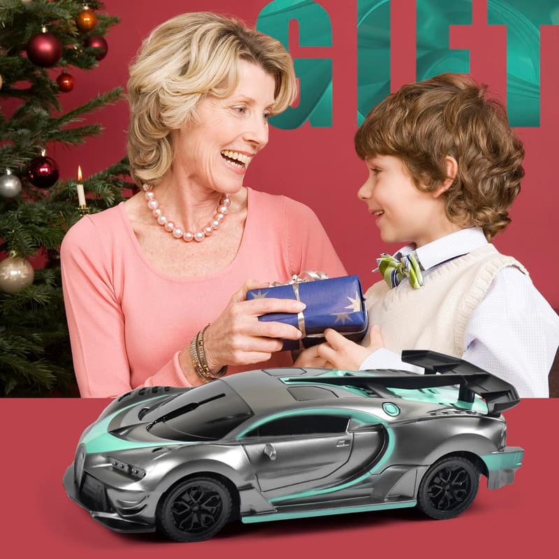 RC Car Toy for Kids Aged 3+ (Gray)