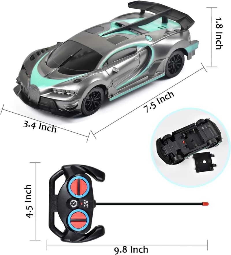 RC Car Toy for Kids Aged 3+ (Gray)