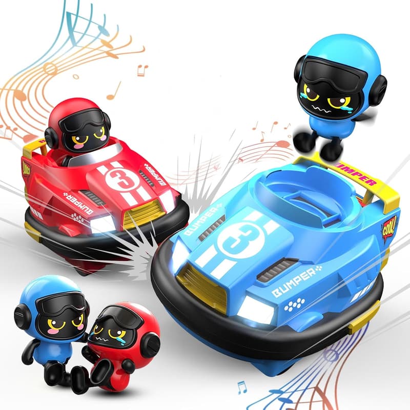 Kids' Remote Control Bumper Cars - Set of 2