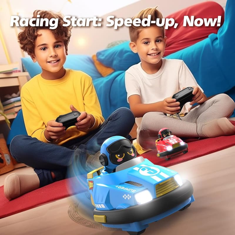 Kids' Remote Control Bumper Cars - Set of 2