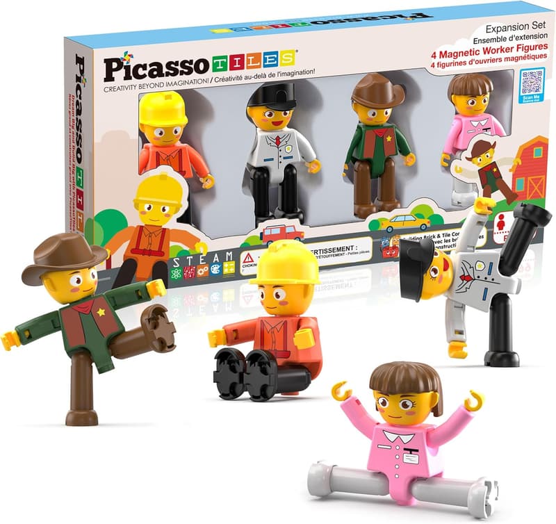 STEM Magnetic Action Figures Building Set for Toddlers