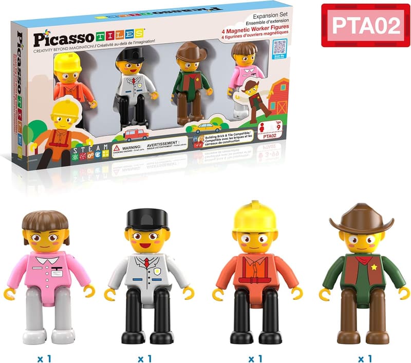 STEM Magnetic Action Figures Building Set for Toddlers