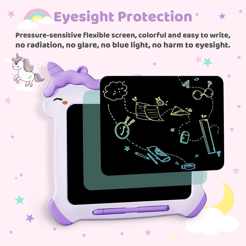 Kids' Unicorn LCD Writing Tablet, Purple