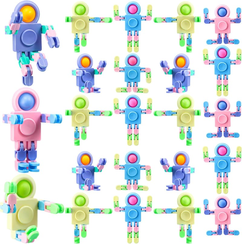 Birthday Fidget Robot Spinner Set - 24 Pcs