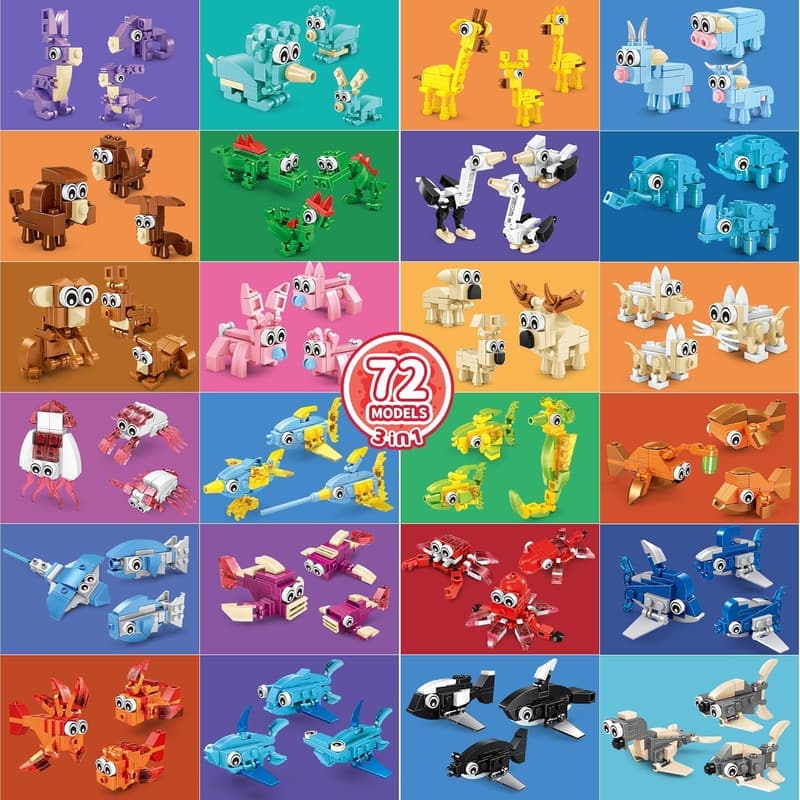 Kids' 24-Pack Animal Building Blocks, Easter & Birthday