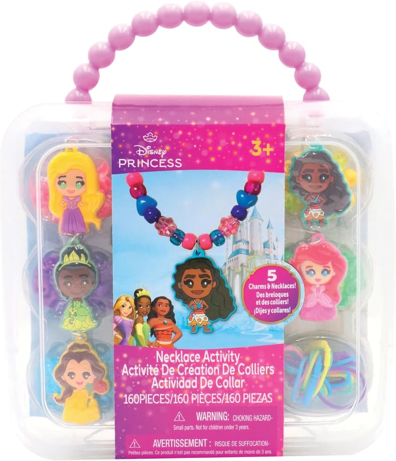 Disney Princess Jewelry Kit for Kids, 160-Piece Set