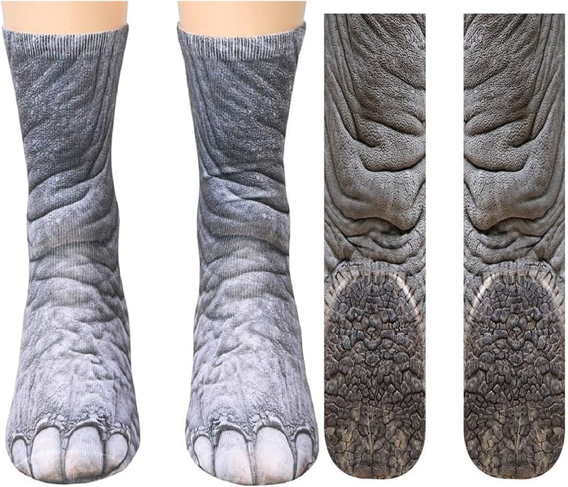 Animal Paw Novelty Socks - Cat, Tiger, Dog
