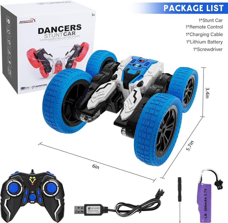 Kids' 4WD Stunt RC Car with 360° Flips