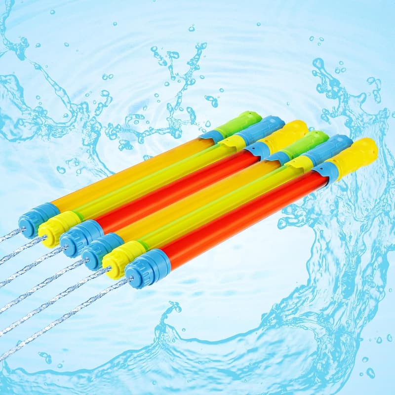 Summer Water Soaker Blasters, 6-Piece Set for Kids & Adults