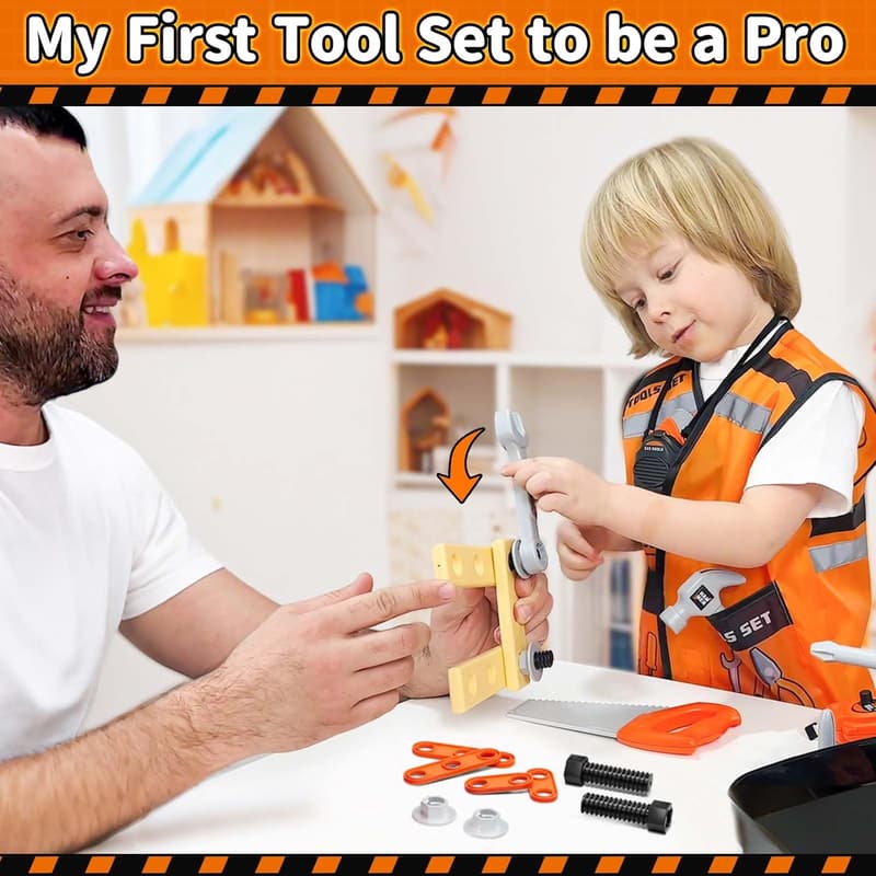 Kids Tool Set with Drill and Tool Box