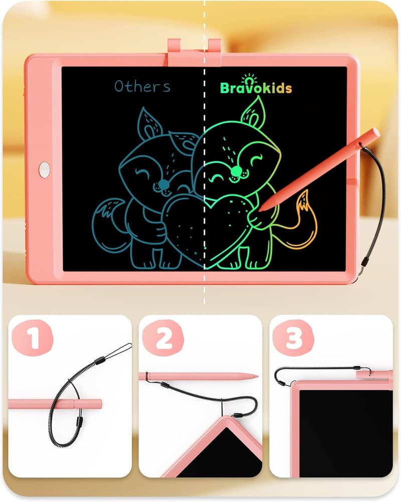 Birthday LCD Writing Tablet for Kids - Pink 10