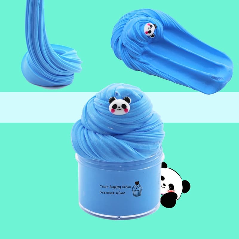 Birthday Slime Set: Non-Sticky, Super Soft, 5-Pack