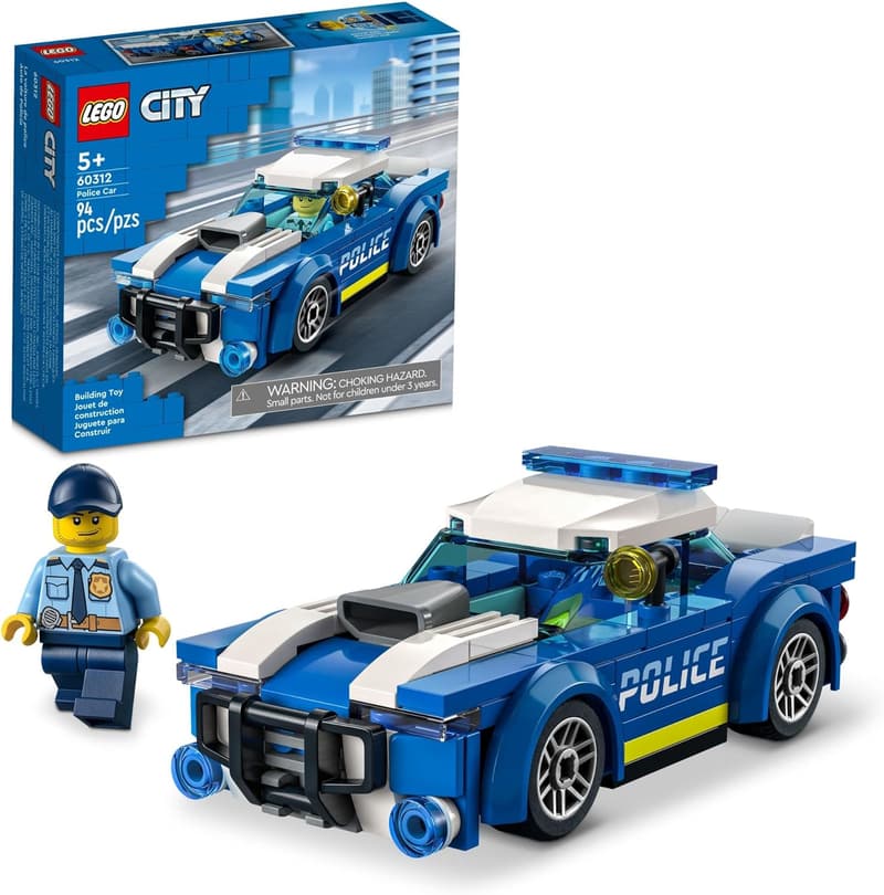 Police Car Building Set for Kids 5+ with Officer Minifigure
