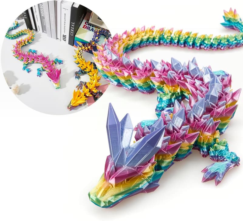 Festival 3D Articulated Crystal Dragon Toy