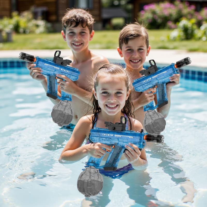 Summer Electric Water Gun, 32 FT Range (Blue)