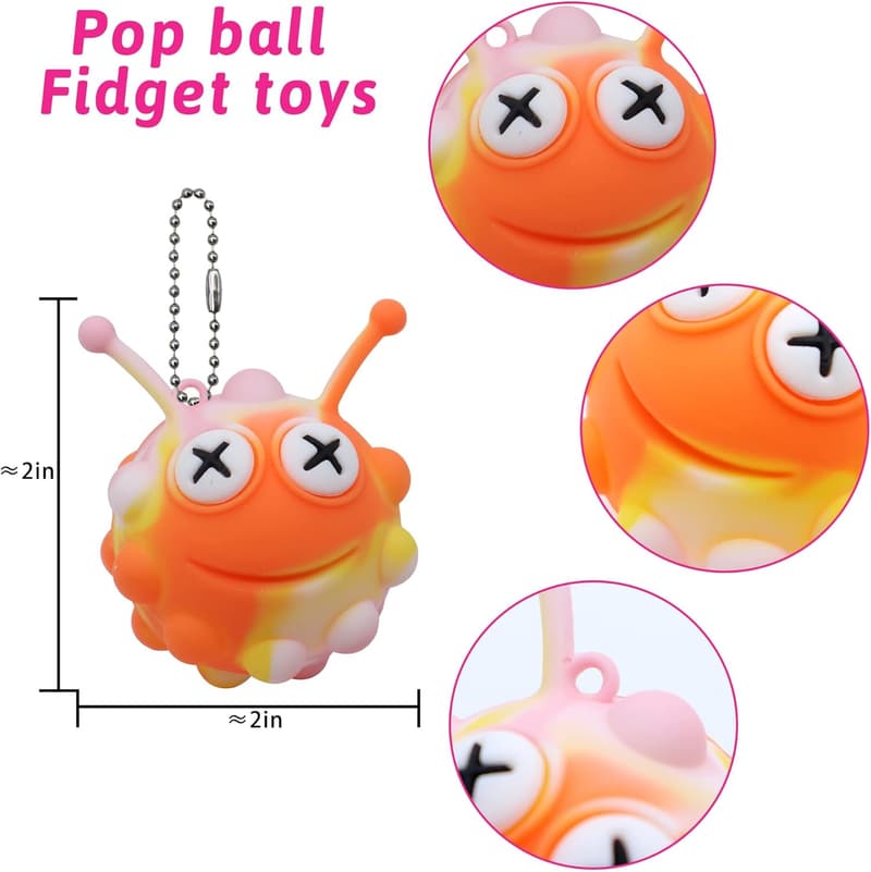 Kids Animal Pop Balls Party Favors - 30 Pack