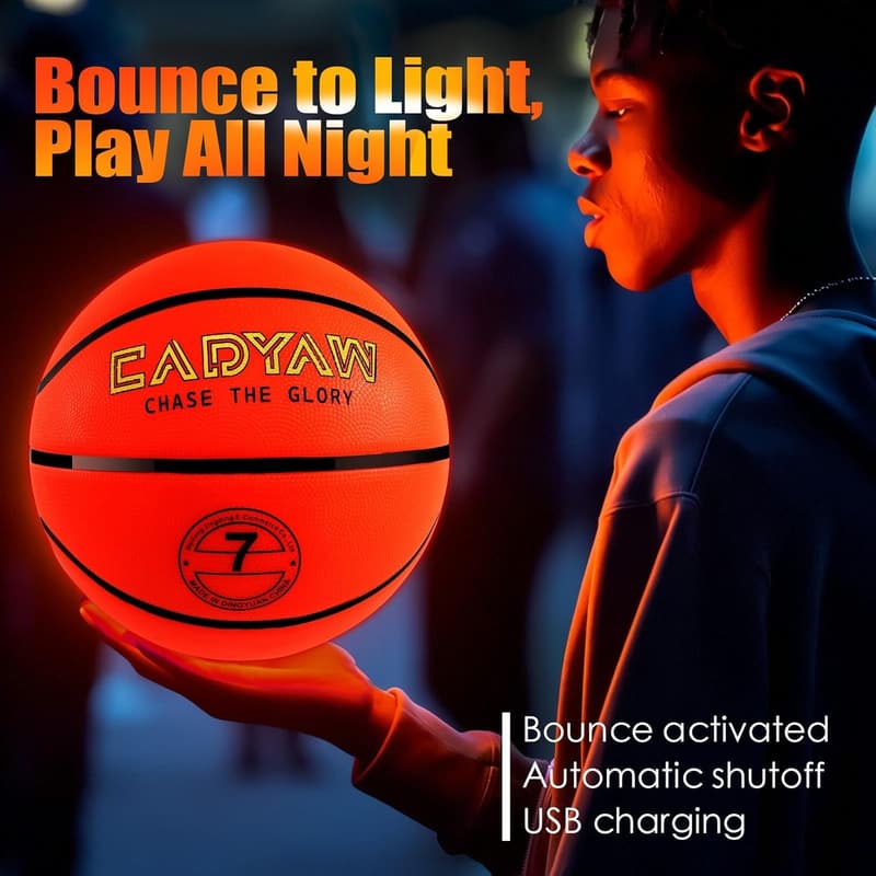 Birthday Gift: LED Glow Basketball for Night Games