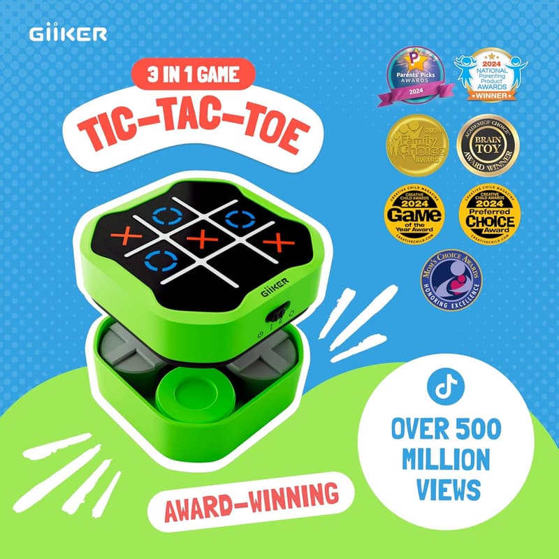 Birthday Tic Tac Toe Handheld Puzzle Game for Kids