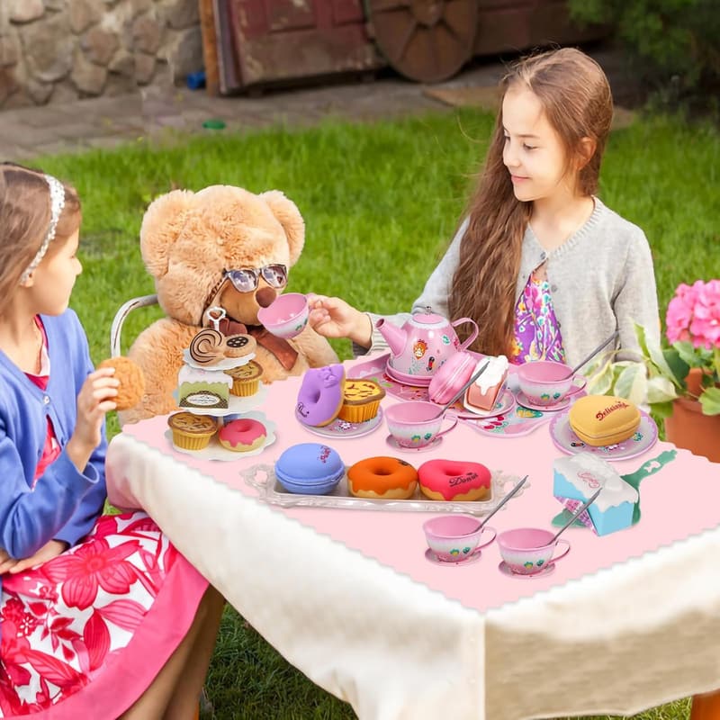 Princess Tea Set for Kids, Includes Desserts & Teapot