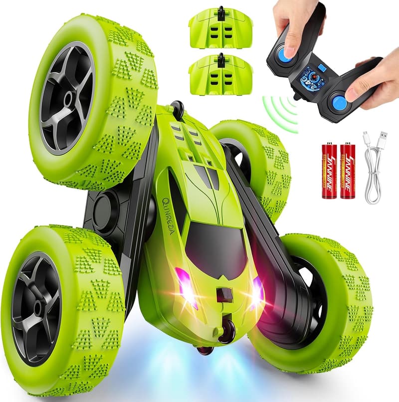 Birthday Stunt RC Car for Kids 6+, 4WD 360° Rotating
