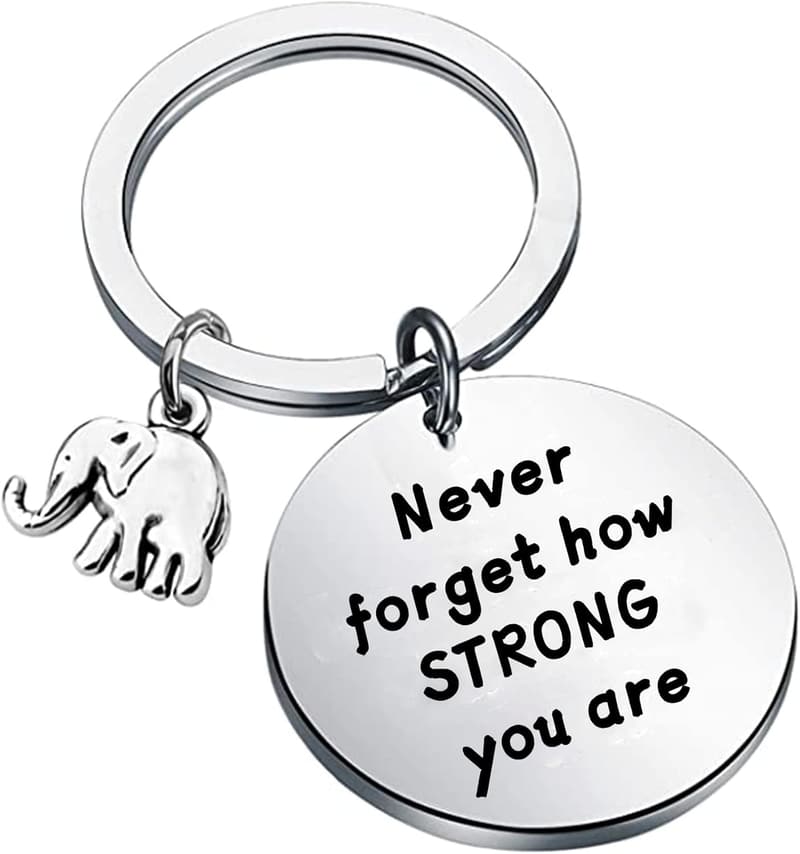 Graduation Elephant Keychain for Animal Lovers