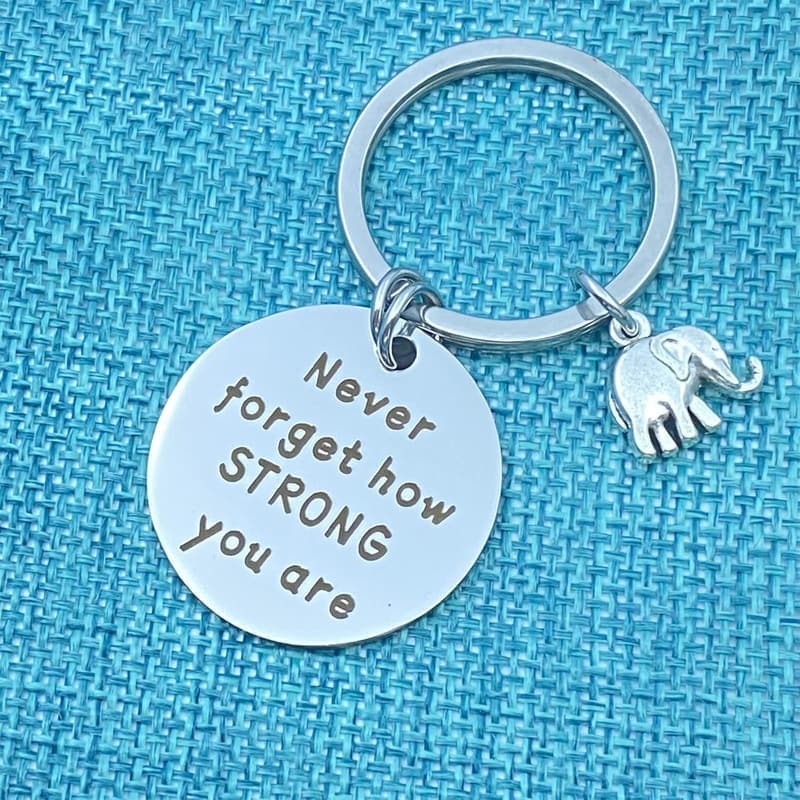 Graduation Elephant Keychain for Animal Lovers