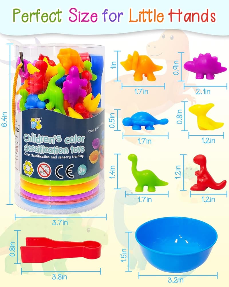 Birthday Dinosaur Counting Toy for Kids Ages 3-5