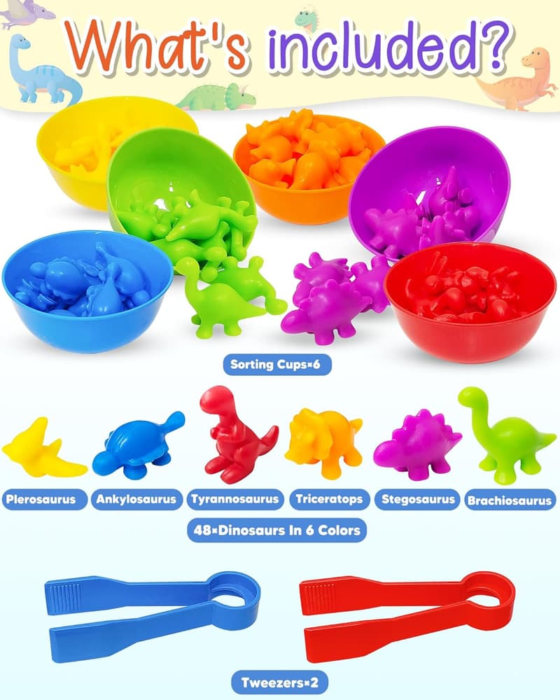 Birthday Dinosaur Counting Toy for Kids Ages 3-5