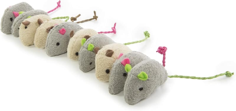 Catnip Cat Toys Set, 10-Pack Gray/Cream