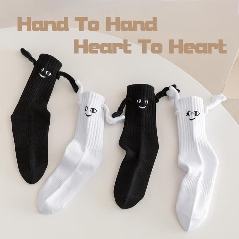 Birthday Magnetic Hands Socks for Couples