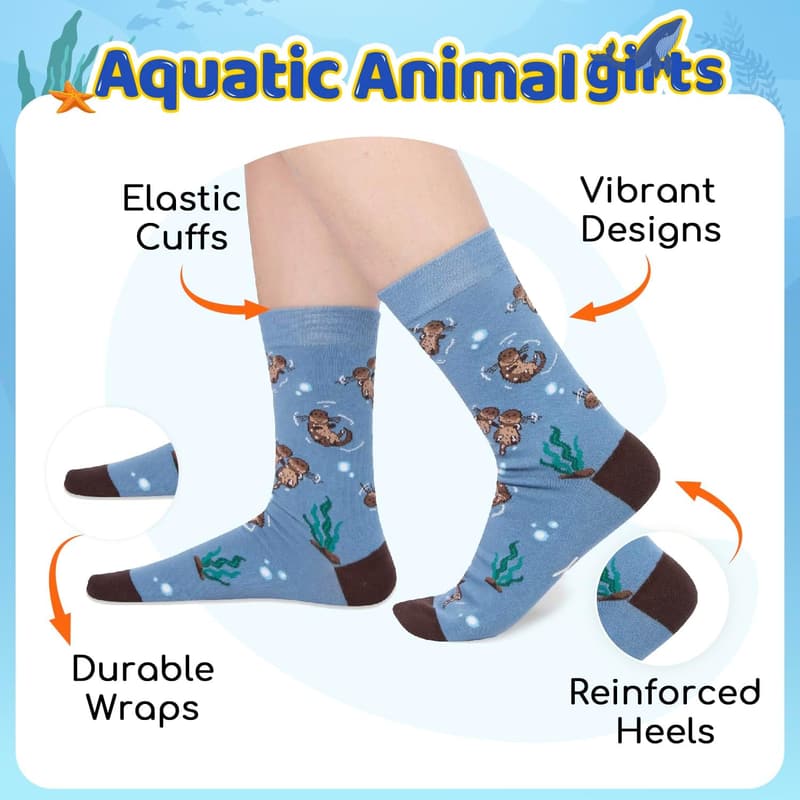 Easter Sea Otter Socks for Teens