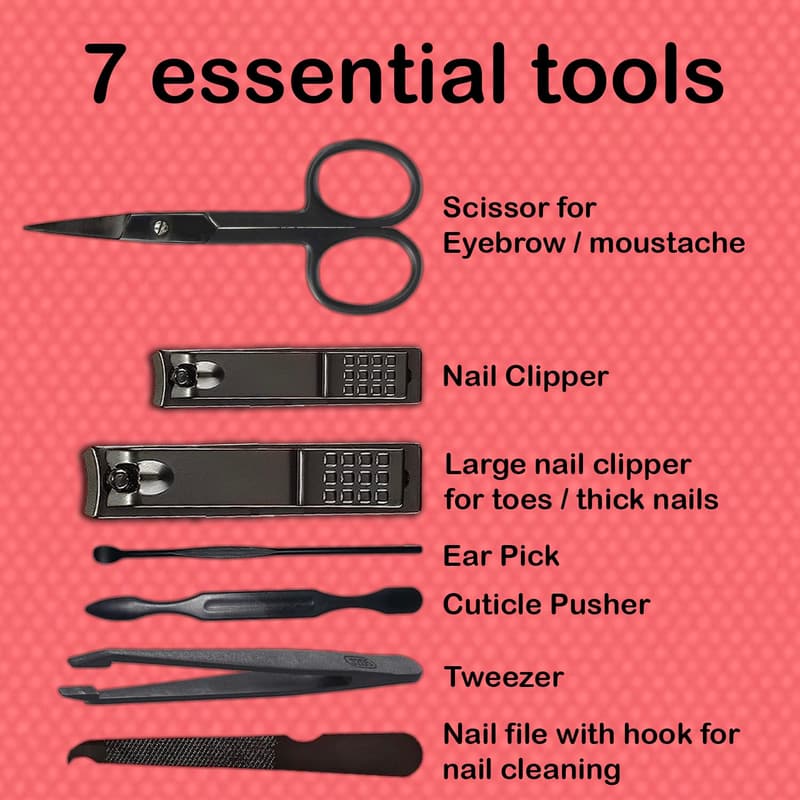 Christmas Manicure Set: 8-in-1 Nail Clipper Kit