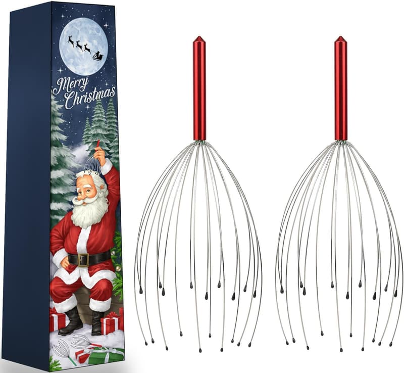 White Elephant Scalp Massager Stocking Stuffer Gifts