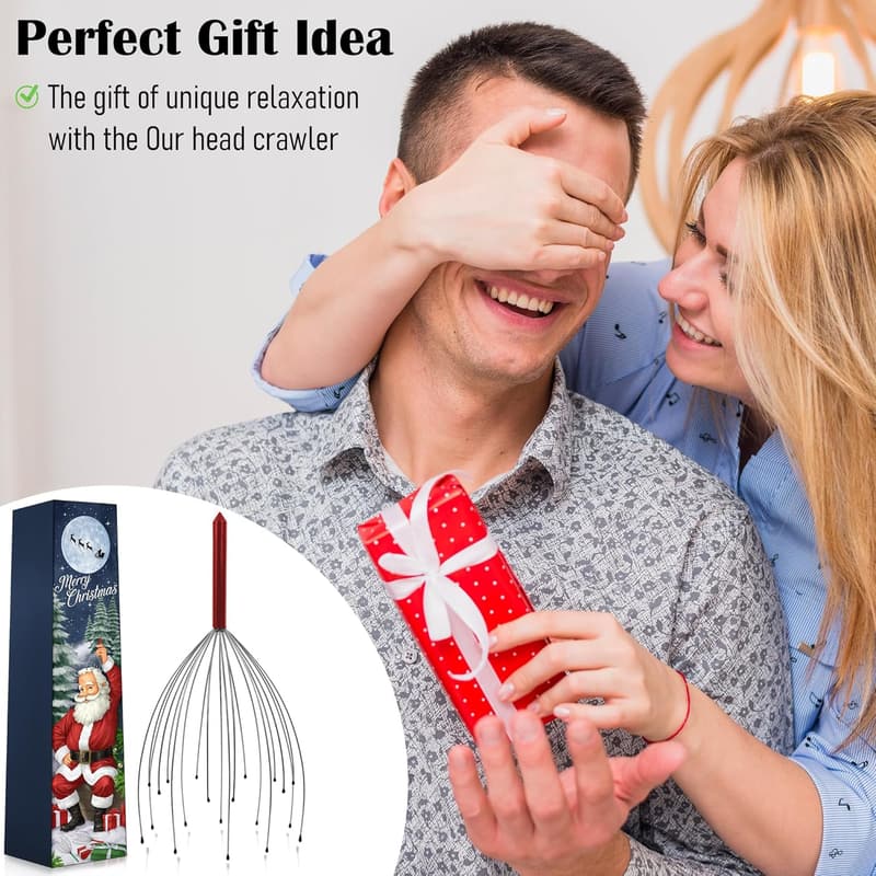 White Elephant Scalp Massager Stocking Stuffer Gifts