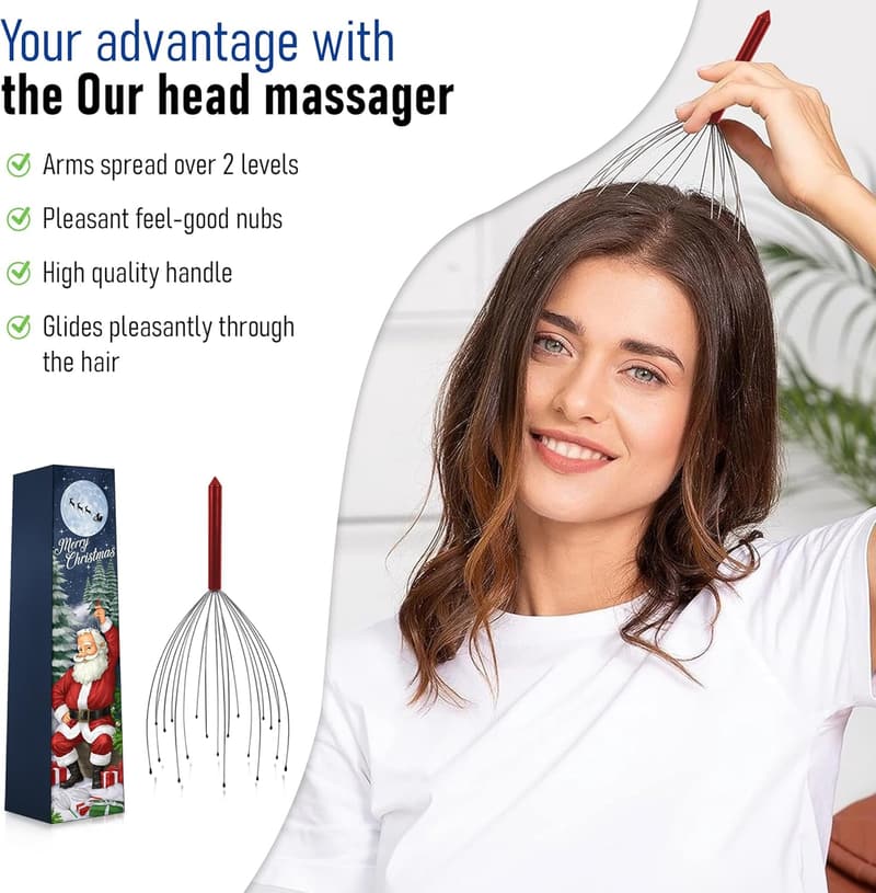 White Elephant Scalp Massager Stocking Stuffer Gifts