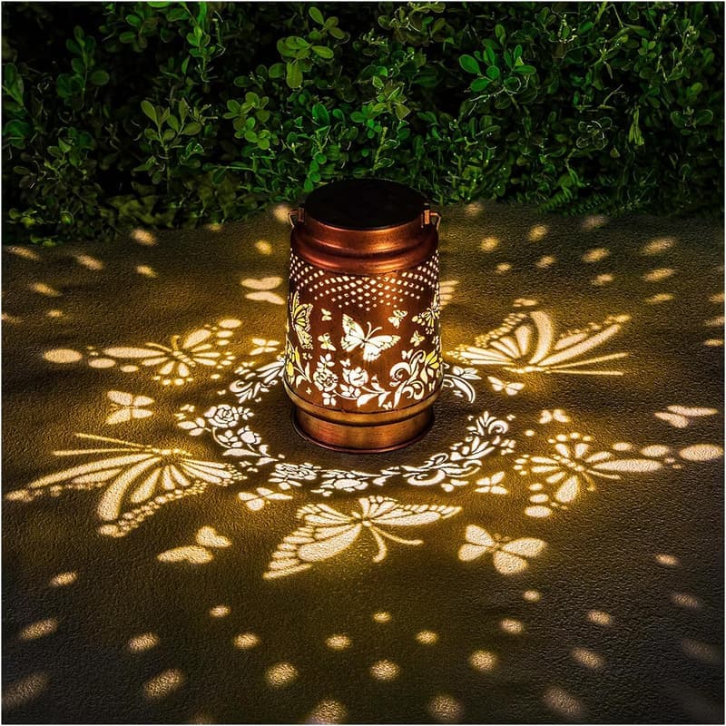 Birthday Solar Butterfly Lantern: Outdoor Hanging Gift